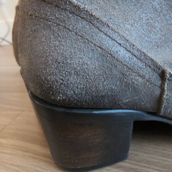 FREEBIRD BY STEVEN Salt Distressed Suede Bootie Boots in Taupe Gray - Size 6 - Picture 8 of 16